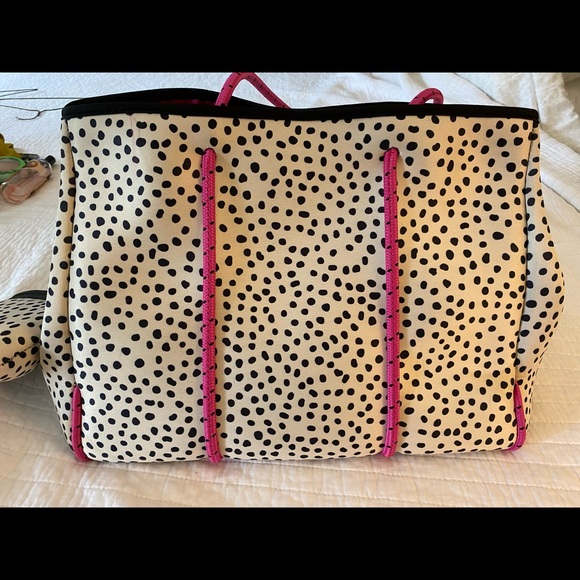 Polka Dot Neoprene Tote - elle paige- Barely used! - Picture 7 of 9